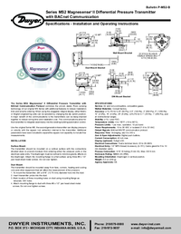Thumbnail of document Manual - MS2 Magnesense II Differential Pressure Transmitter
